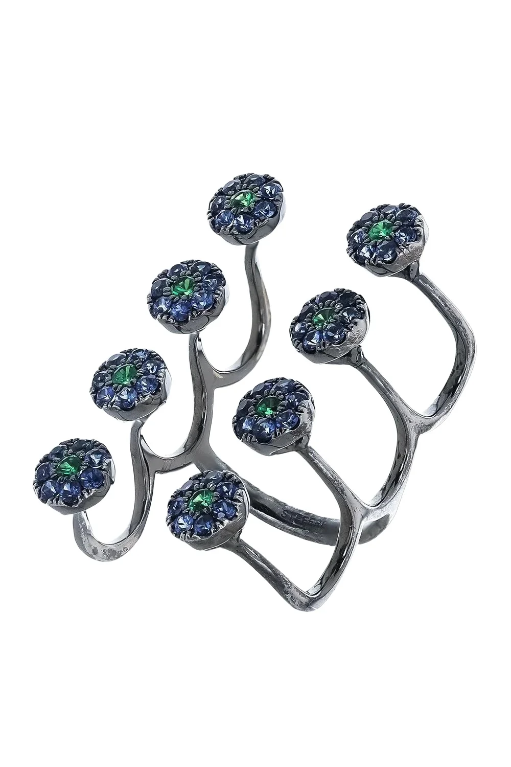 Blue Sapphire Open Aurore Ring