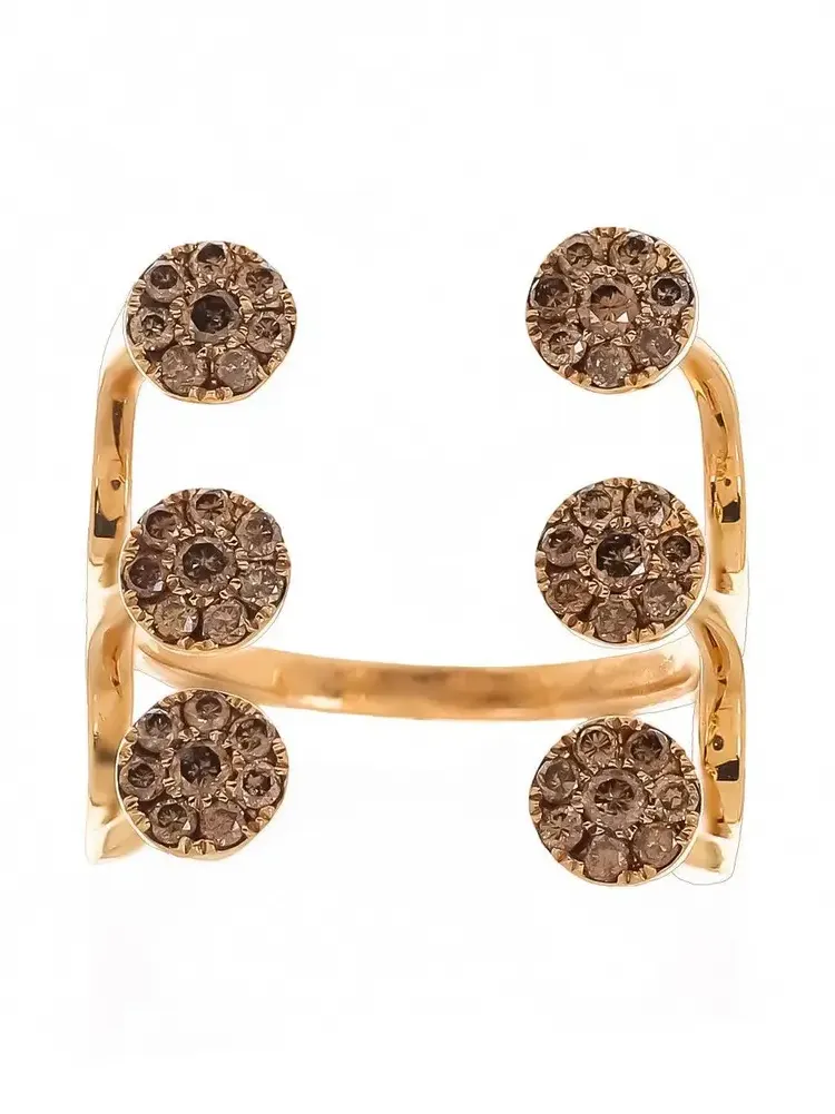 Brown Diamond Open Ring