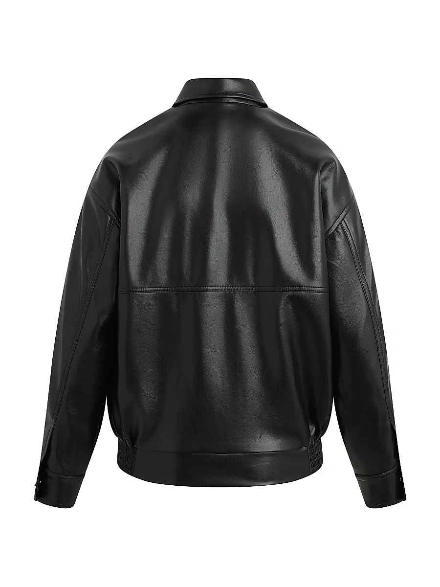 Favorite Daughter Women's The Beacon Faux-Leather Button-Front Jacket | Thumbnail 3 Favorite Daughter Women's The Beacon Faux-Leather Button-Front Jacket | Thumbnail 3