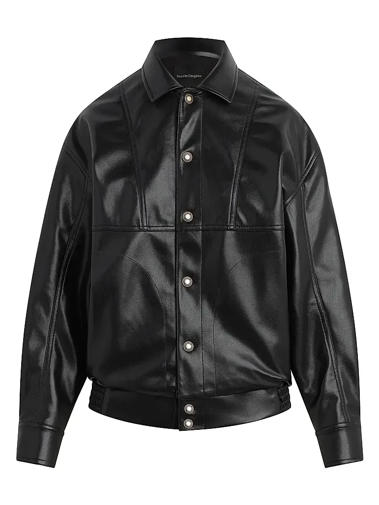 Favorite Daughter Women's The Beacon Faux-Leather Button-Front Jacket