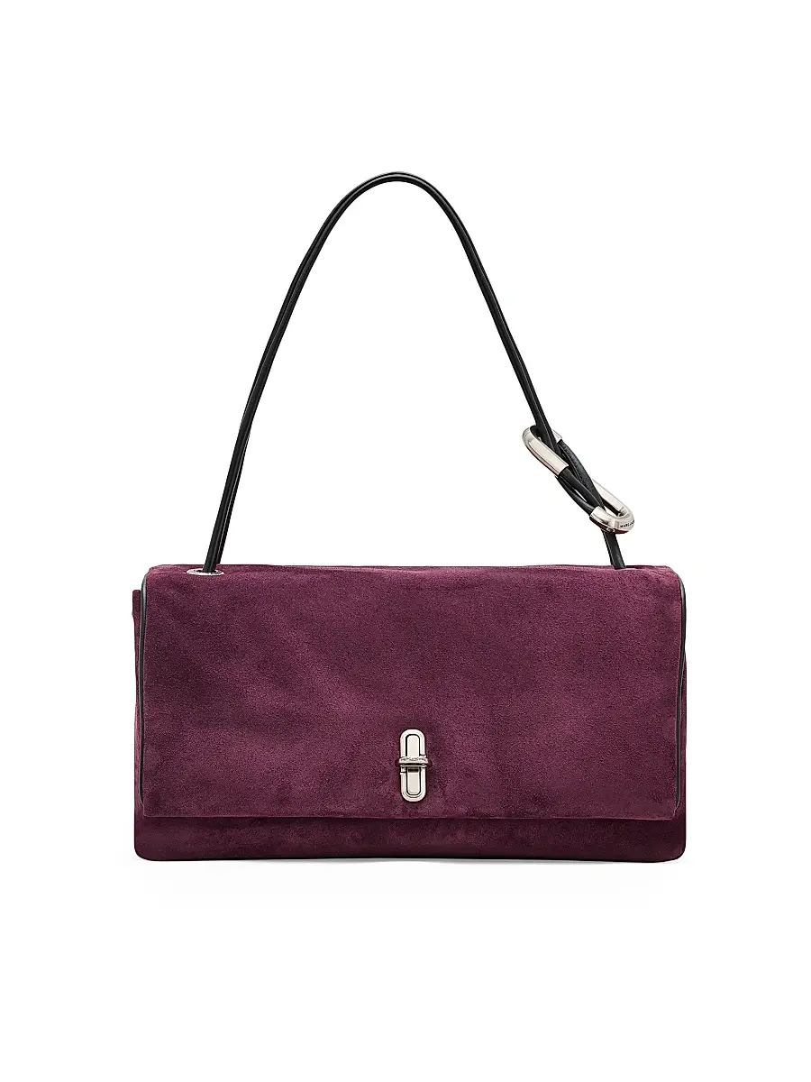 Women's The Suede Large Dual Shoulder Bag