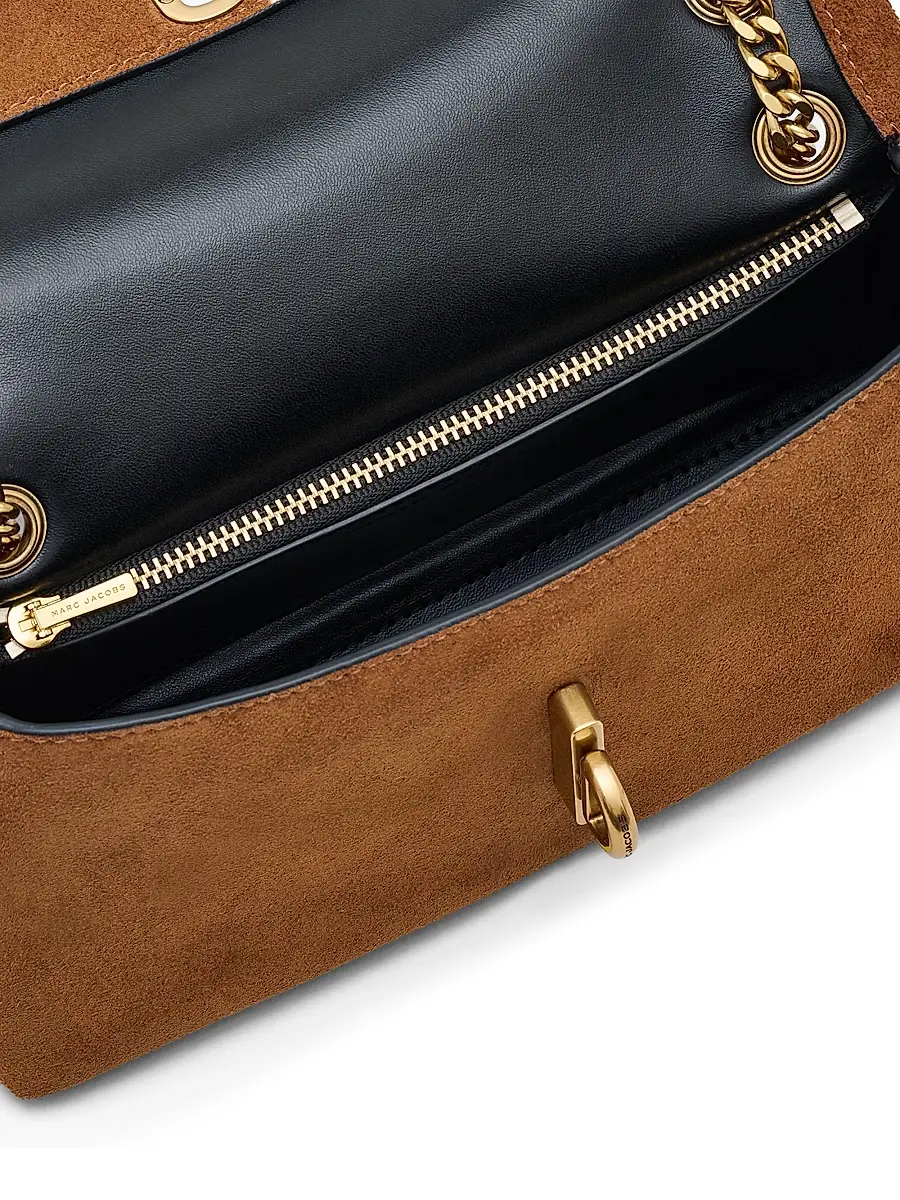 Marc Jacobs Women's The Dual Chain Mini Suede Crossbody Bag - Copper | Thumbnail 6 Marc Jacobs Women's The Dual Chain Mini Suede Crossbody Bag - Copper | Thumbnail 6