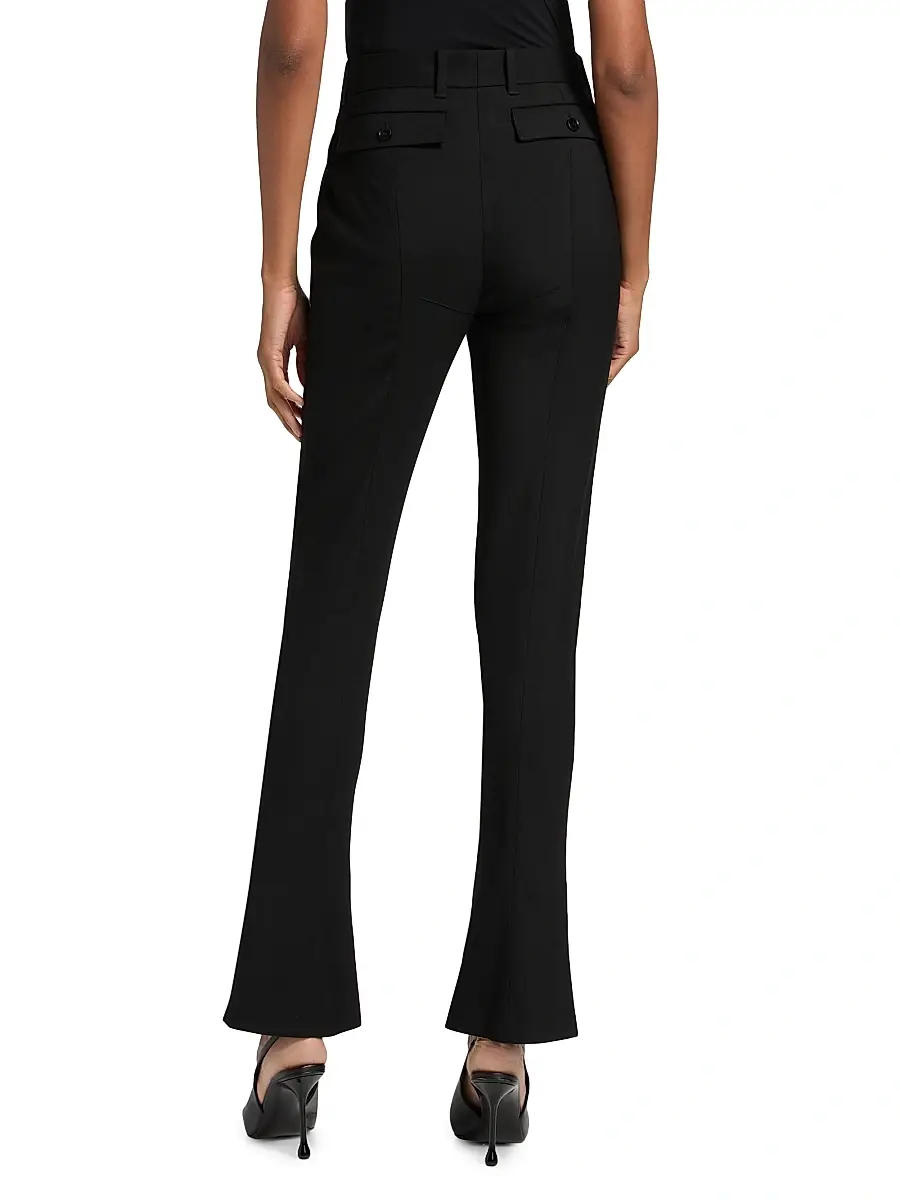 Alexander McQueen Women's Stretch Wool Straight-Leg Flare Trousers | Thumbnail 5 Alexander McQueen Women's Stretch Wool Straight-Leg Flare Trousers | Thumbnail 5