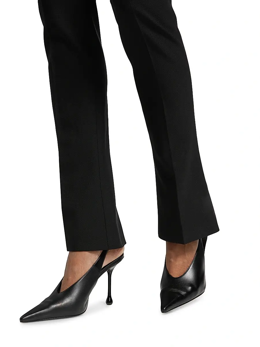 Alexander McQueen Women's Stretch Wool Straight-Leg Flare Trousers | Thumbnail 6 Alexander McQueen Women's Stretch Wool Straight-Leg Flare Trousers | Thumbnail 6