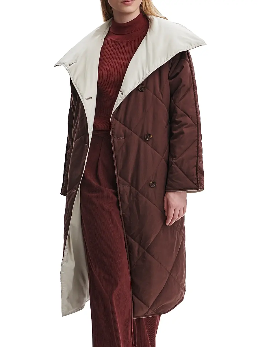 Varley Women's Annalise Reversible Wrap Coat | Thumbnail 4 Varley Women's Annalise Reversible Wrap Coat | Thumbnail 4