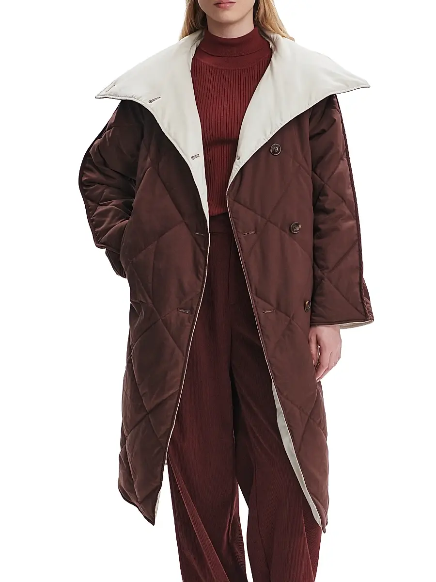 Varley Women's Annalise Reversible Wrap Coat | Thumbnail 5 Varley Women's Annalise Reversible Wrap Coat | Thumbnail 5