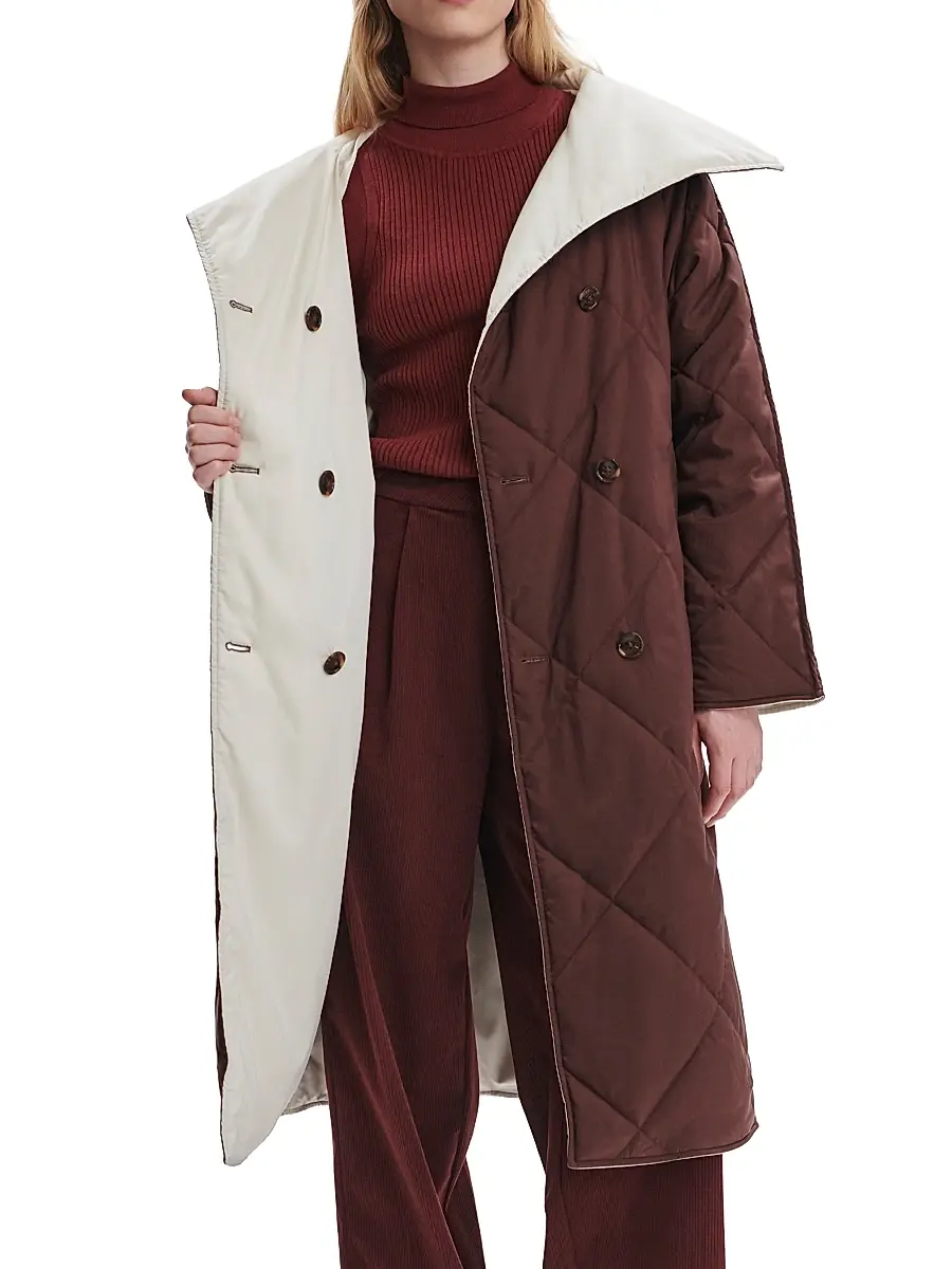 Varley Women's Annalise Reversible Wrap Coat | Thumbnail 7 Varley Women's Annalise Reversible Wrap Coat | Thumbnail 7