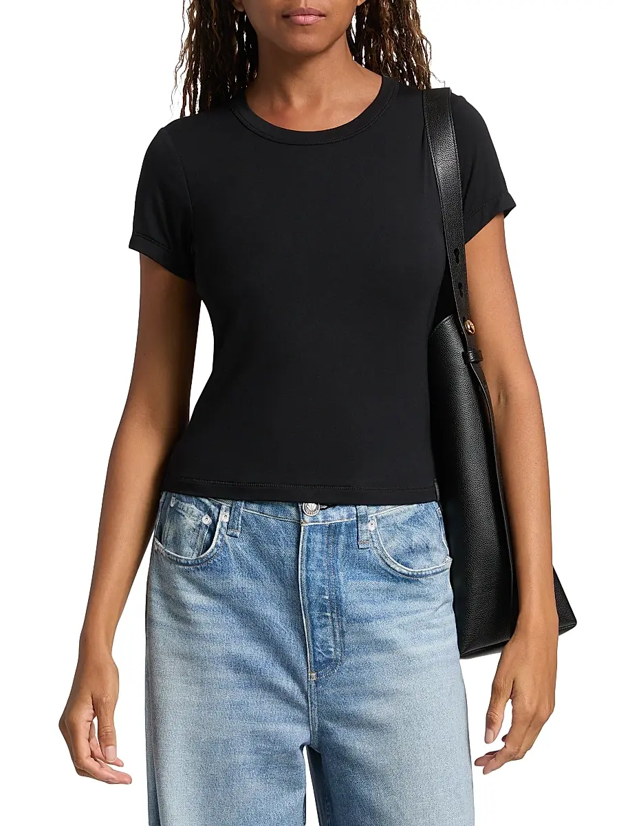 rag & bone Women's Luca Solid Jersey T-Shirt | Thumbnail 3 rag & bone Women's Luca Solid Jersey T-Shirt | Thumbnail 3