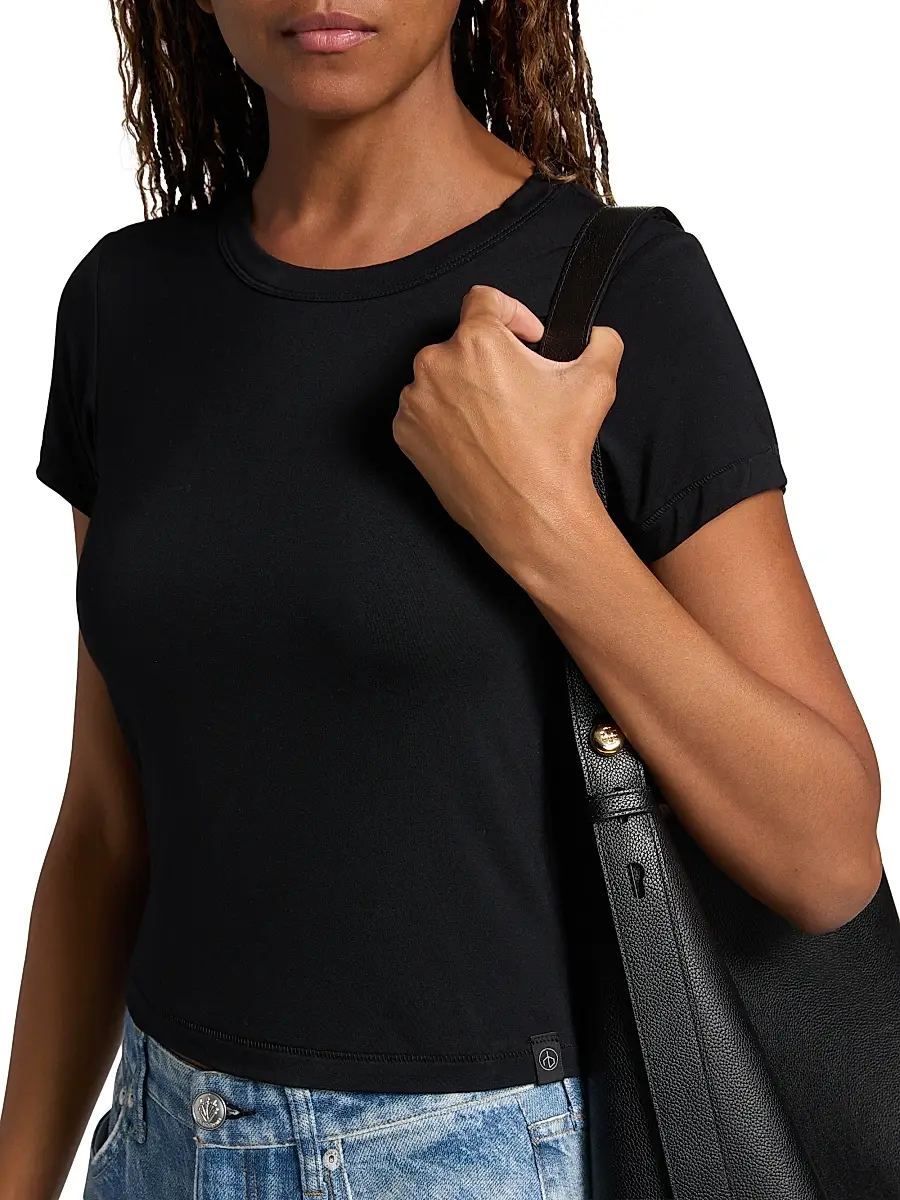 rag & bone Women's Luca Solid Jersey T-Shirt | Thumbnail 6 rag & bone Women's Luca Solid Jersey T-Shirt | Thumbnail 6