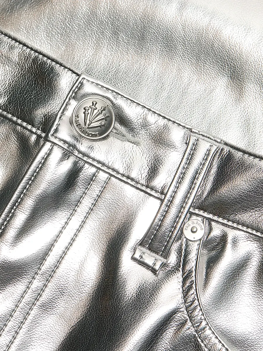 rag & bone Women's Logan Metallic Faux Leather High-Rise Wide-Leg Pants | Thumbnail 7 rag & bone Women's Logan Metallic Faux Leather High-Rise Wide-Leg Pants | Thumbnail 7