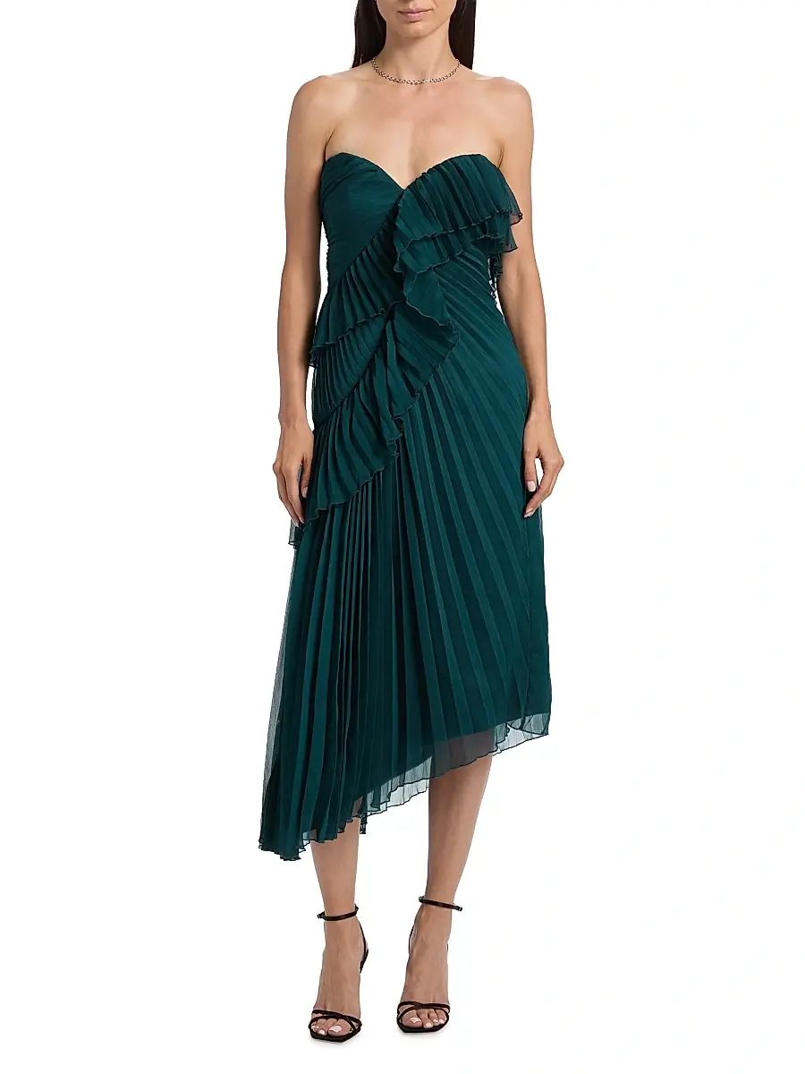 Amur Women's Caitlyn Strapless Midi-Dress | Thumbnail 3