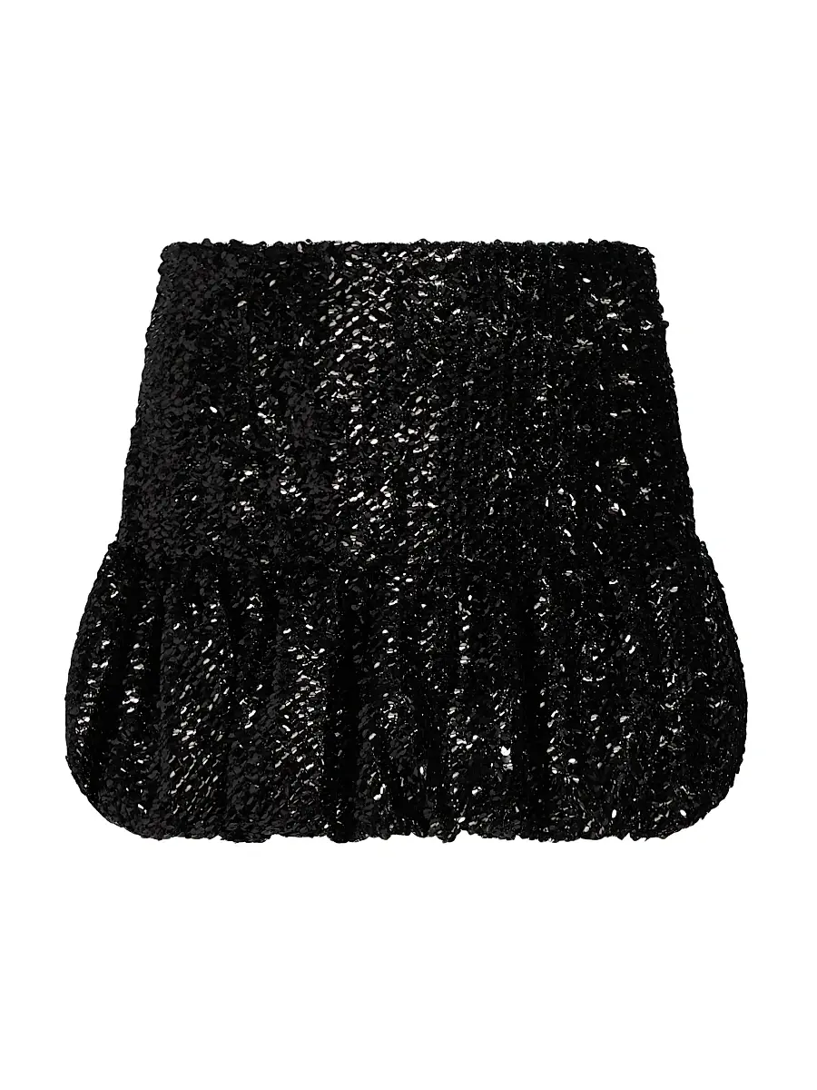 16Arlington Women's Branka Sequined Drop-Waist Miniskirt