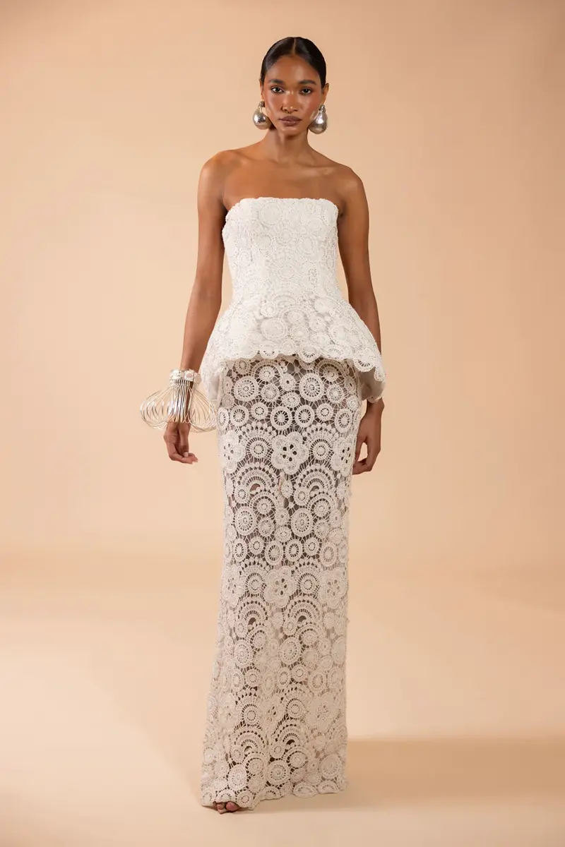 PatBo GAL EMBROIDERY PEPLUM MAXI DRESS (RUNWAY) | Thumbnail 2