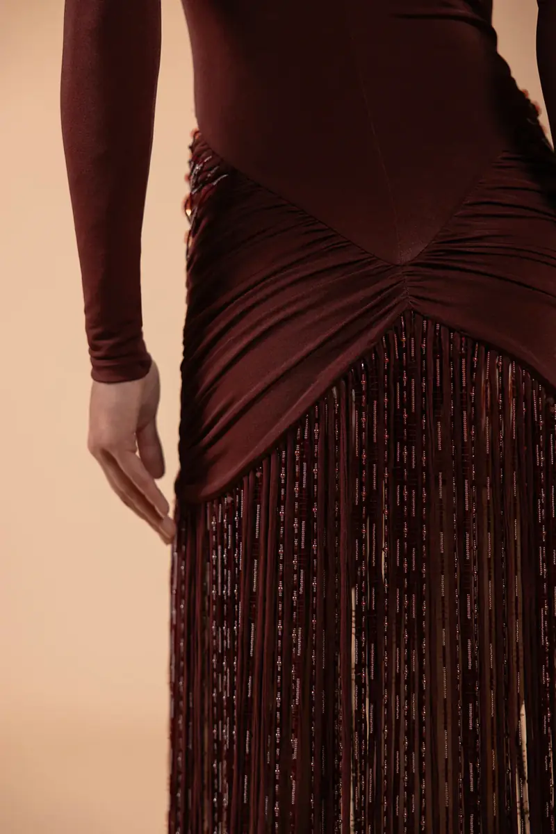 PatBo TAFFETA TARSILA FRINGE MAXI DRESS (RUNWAY) | Thumbnail 4 PatBo TAFFETA TARSILA FRINGE MAXI DRESS (RUNWAY) | Thumbnail 4