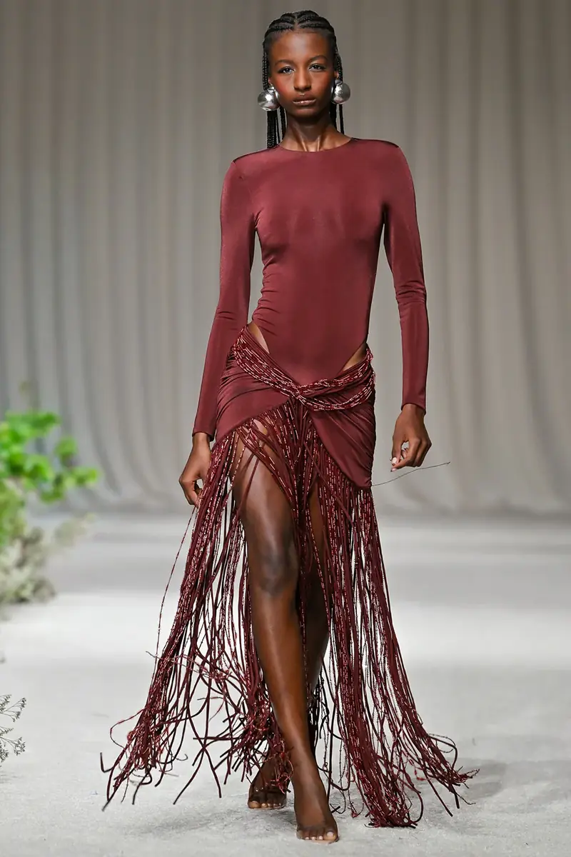 PatBo TAFFETA TARSILA FRINGE MAXI DRESS (RUNWAY) | Thumbnail 6 PatBo TAFFETA TARSILA FRINGE MAXI DRESS (RUNWAY) | Thumbnail 6