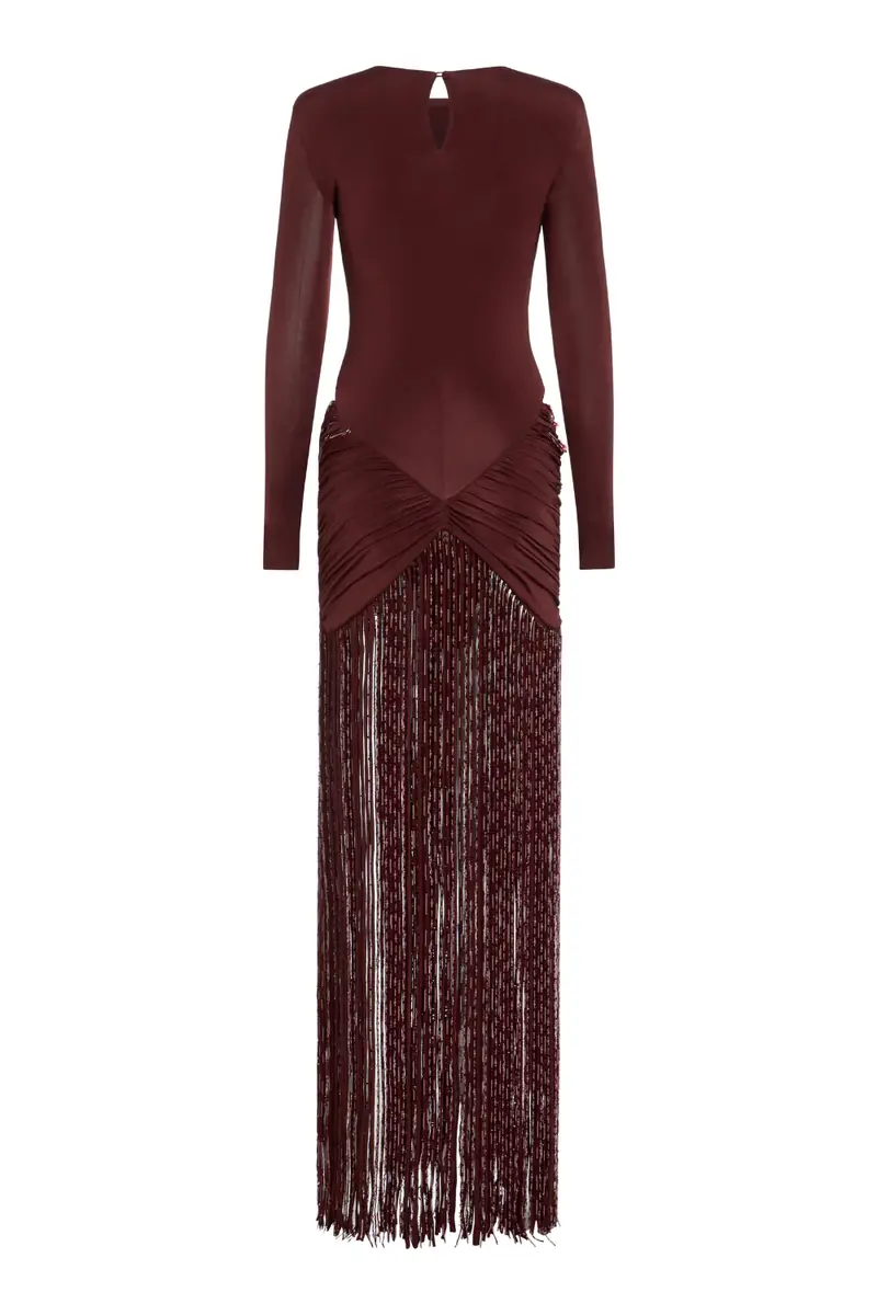PatBo TAFFETA TARSILA FRINGE MAXI DRESS (RUNWAY) | Thumbnail 7 PatBo TAFFETA TARSILA FRINGE MAXI DRESS (RUNWAY) | Thumbnail 7