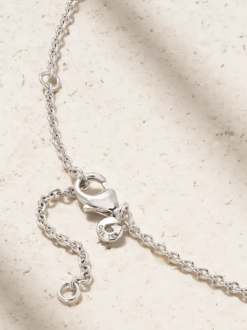 OLE LYNGGAARD COPENHAGEN Elephant 18-karat White Gold Diamond Necklace | Thumbnail 3