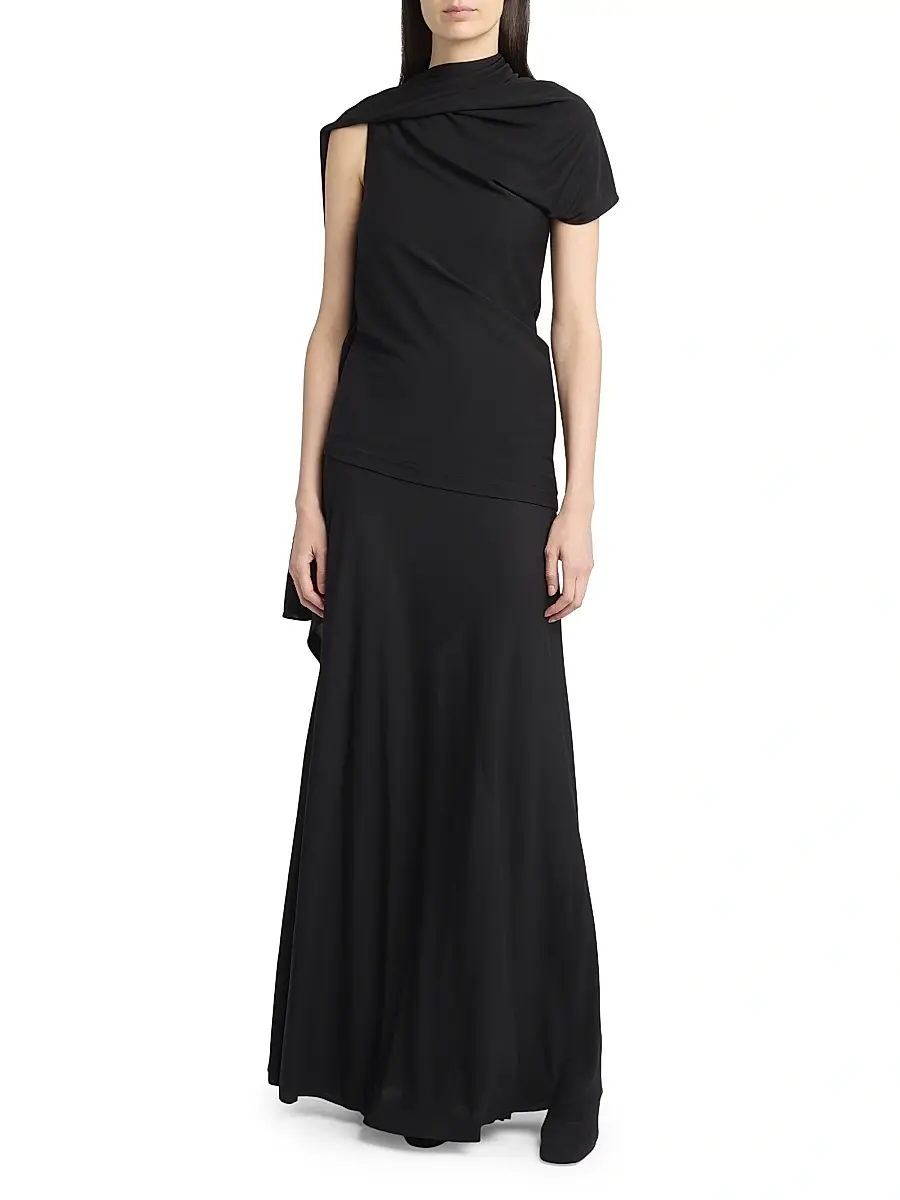 The Row Women's Mirla Drop-Waist Maxi Skirt - Black | Thumbnail 2 The Row Women's Mirla Drop-Waist Maxi Skirt - Black | Thumbnail 2