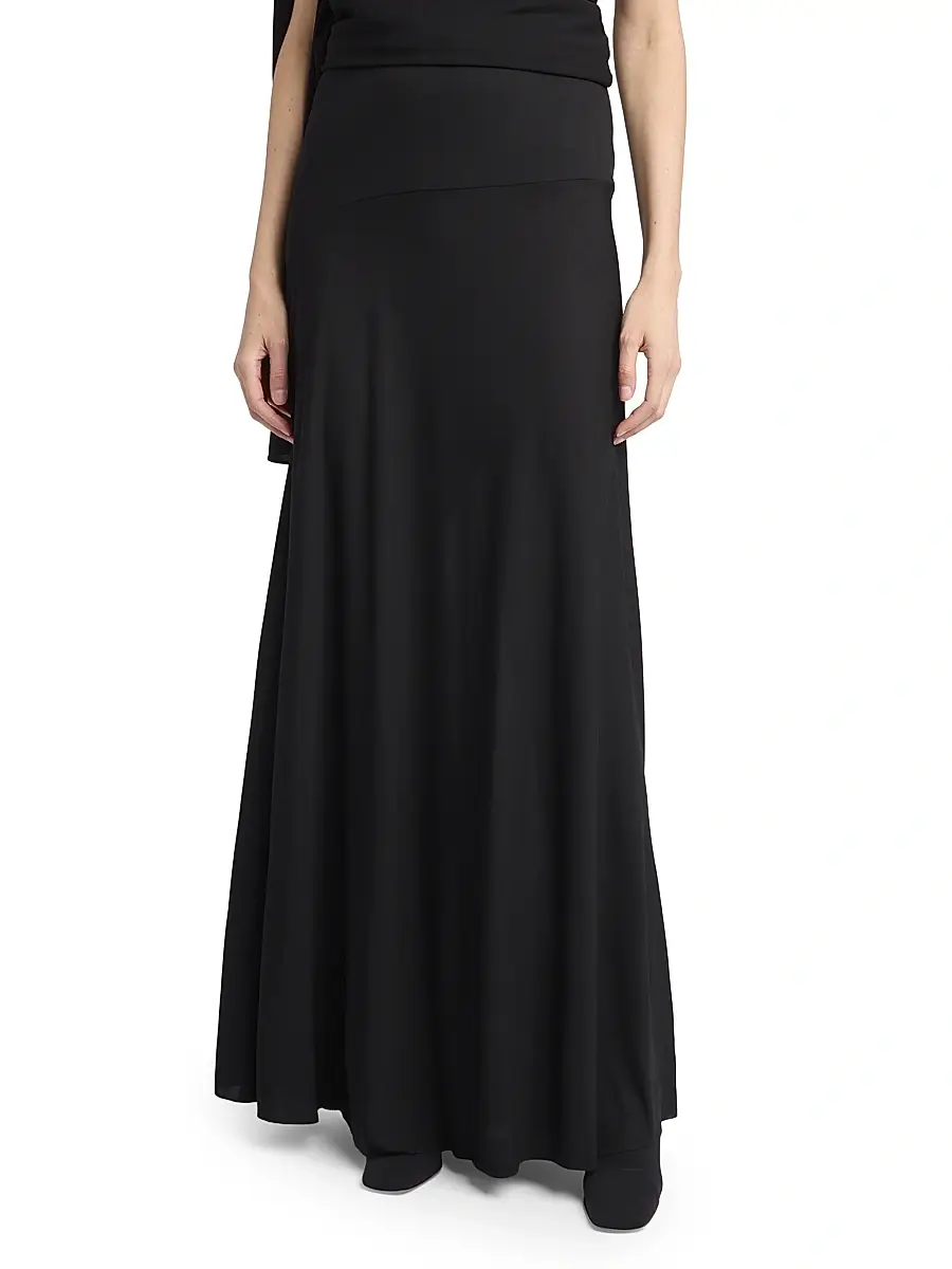 The Row Women's Mirla Drop-Waist Maxi Skirt - Black | Thumbnail 3 The Row Women's Mirla Drop-Waist Maxi Skirt - Black | Thumbnail 3