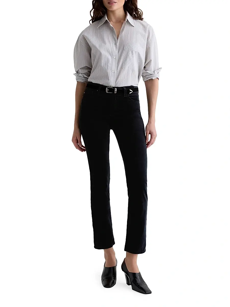 AG Jeans Women's Mari Stretch-Velvet Mid-Rise Slim-Straight Jeans | Thumbnail 2 AG Jeans Women's Mari Stretch-Velvet Mid-Rise Slim-Straight Jeans | Thumbnail 2