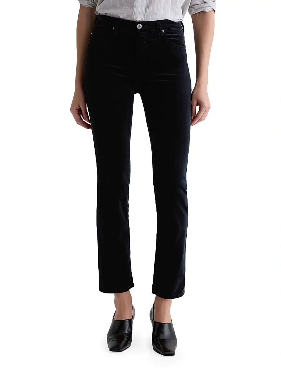 AG Jeans Women's Mari Stretch-Velvet Mid-Rise Slim-Straight Jeans | Thumbnail 3 AG Jeans Women's Mari Stretch-Velvet Mid-Rise Slim-Straight Jeans | Thumbnail 3