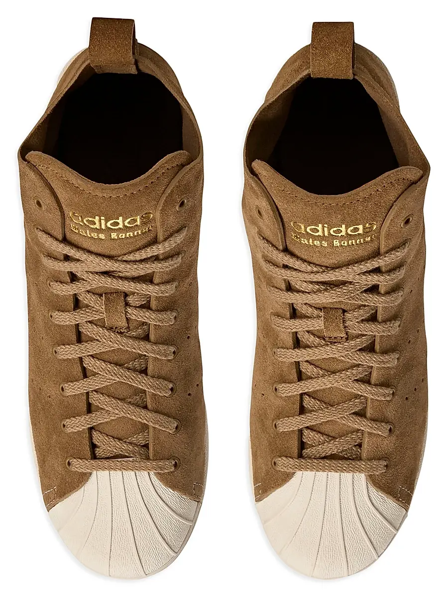 adidas Y-3 Men's adidas x Wales Bonner Superstar Hi Suede Sneakers | Thumbnail 5 adidas Y-3 Men's adidas x Wales Bonner Superstar Hi Suede Sneakers | Thumbnail 5