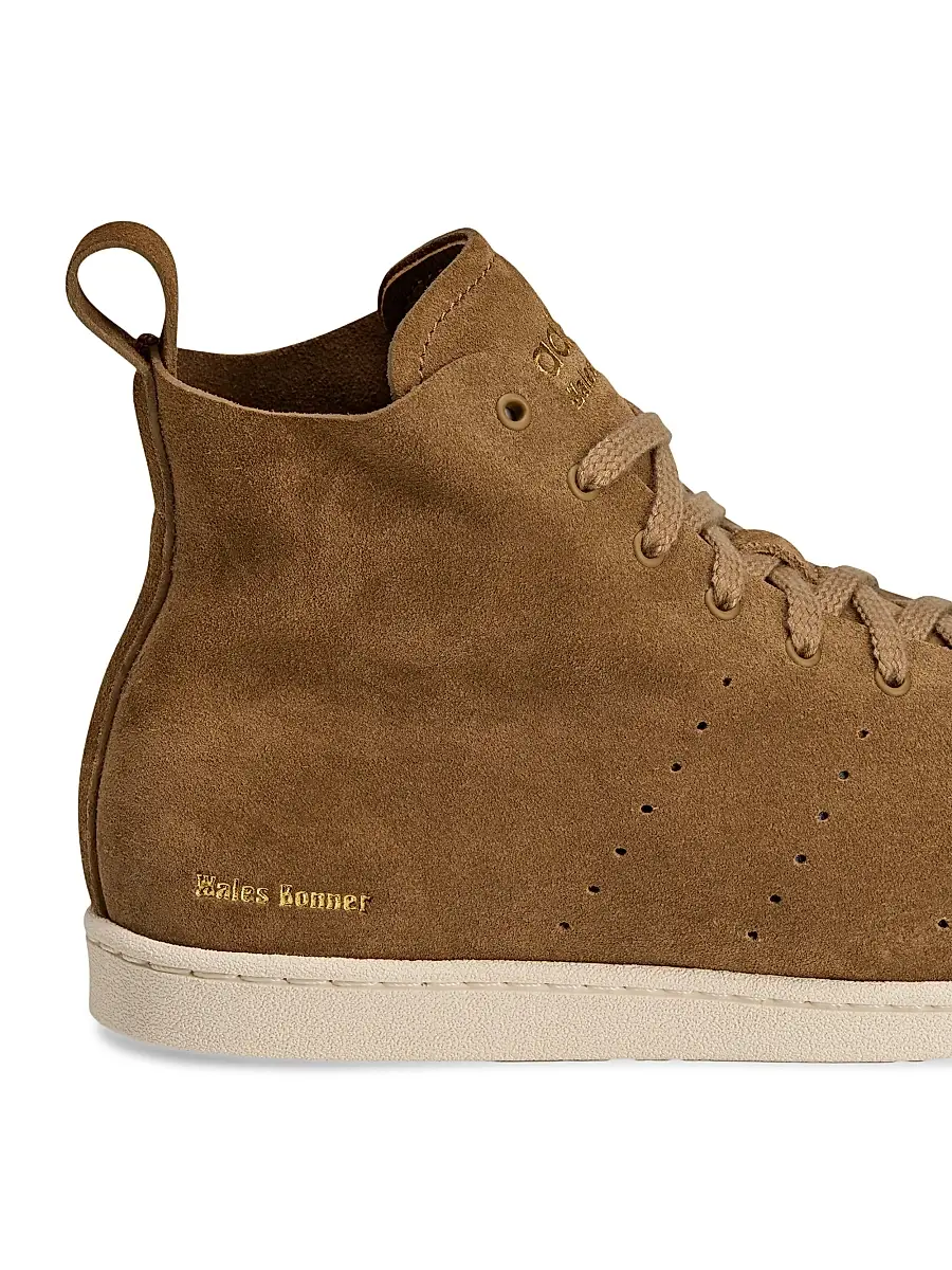 adidas Y-3 Men's adidas x Wales Bonner Superstar Hi Suede Sneakers | Thumbnail 8 adidas Y-3 Men's adidas x Wales Bonner Superstar Hi Suede Sneakers | Thumbnail 8