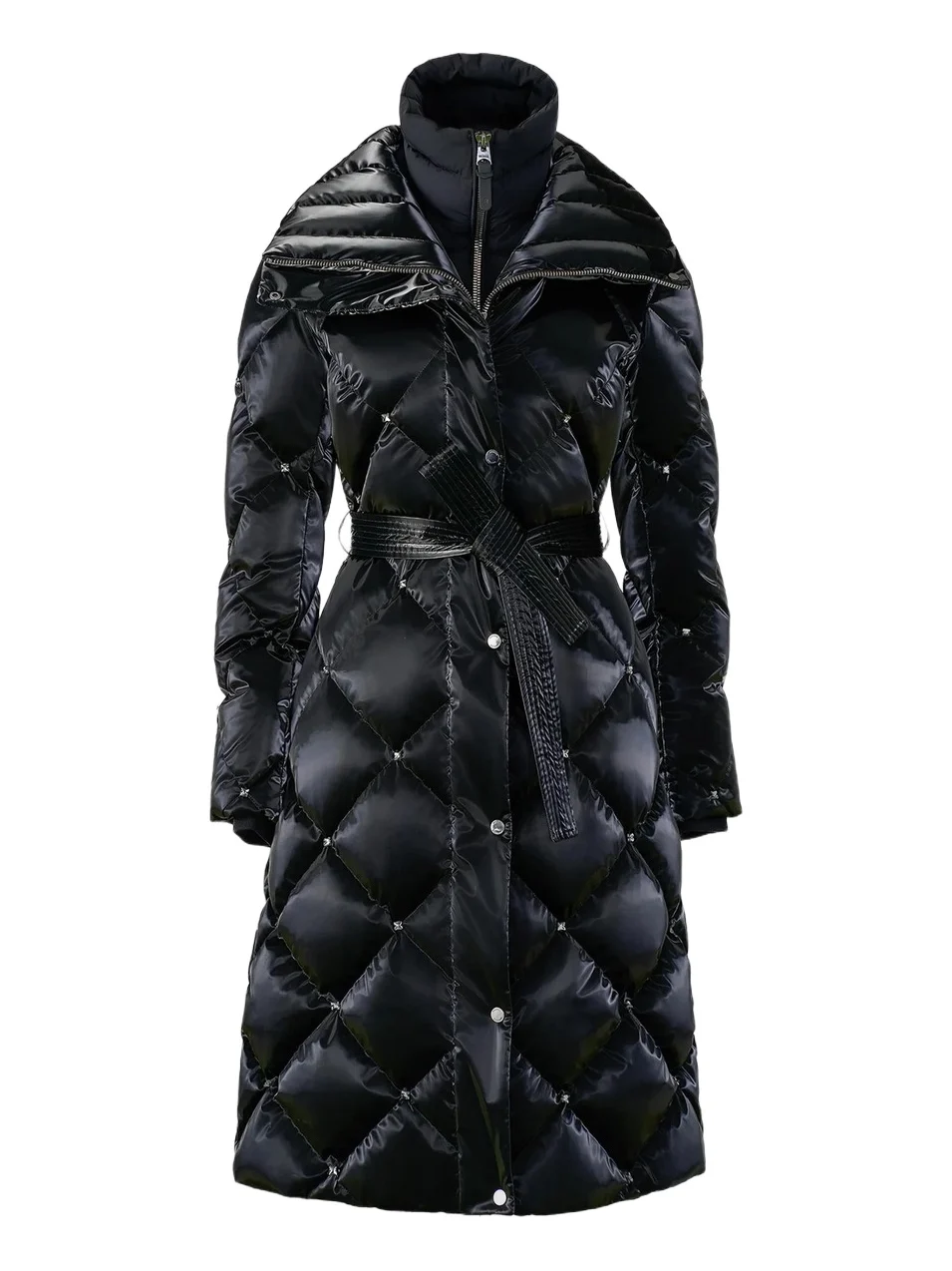 Women's Izumi-Glo Rhinestone High-Gloss Quilted Coat Women's Izumi-Glo Rhinestone High-Gloss Quilted Coat