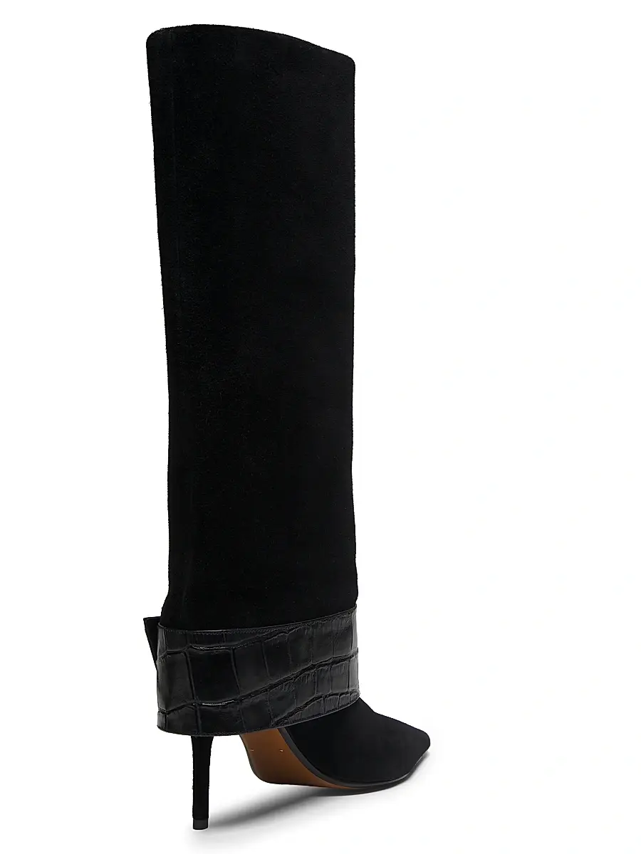 Schutz Women's Beatrix Suede Foldover Boots | Thumbnail 3 Schutz Women's Beatrix Suede Foldover Boots | Thumbnail 3