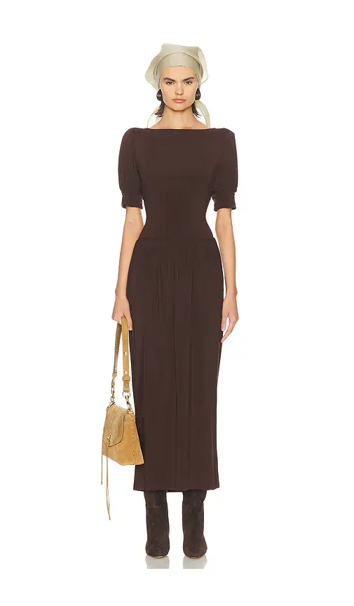 Helsa The Simone Tie Back Jersey Dress | Image 1 Helsa The Simone Tie Back Jersey Dress | Image 1
