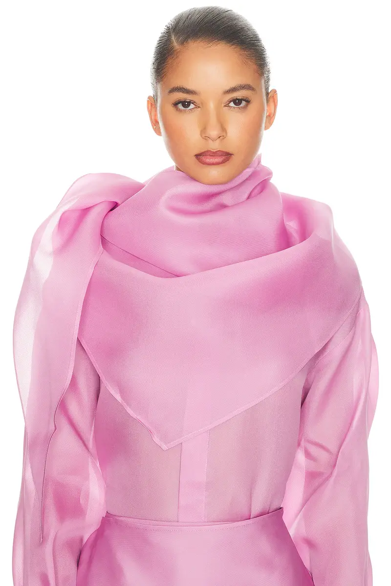 Helsa Silk Gazar Head Scarf | Thumbnail 4 Helsa Silk Gazar Head Scarf | Thumbnail 4