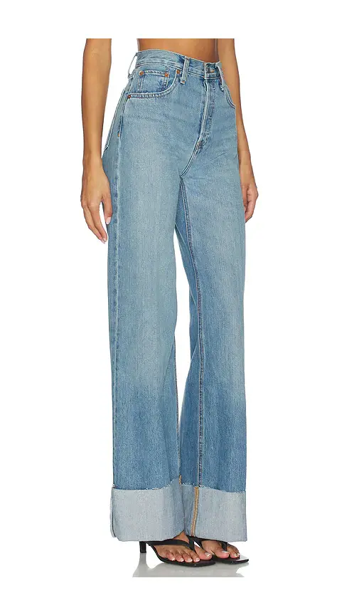 RE/DONE High Rise Wide Leg Cuff Jeans | Thumbnail 2 RE/DONE High Rise Wide Leg Cuff Jeans | Thumbnail 2