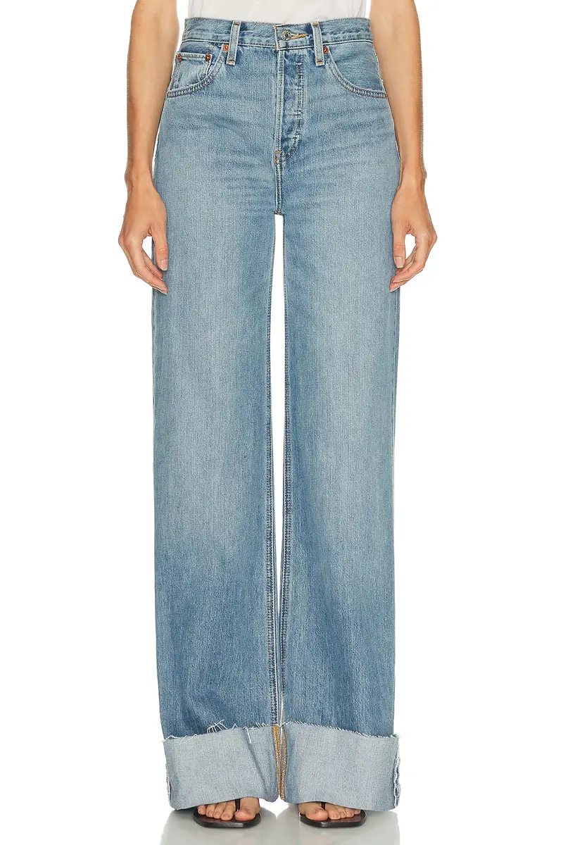 RE/DONE High Rise Wide Leg Cuff Jeans | Thumbnail 3 RE/DONE High Rise Wide Leg Cuff Jeans | Thumbnail 3