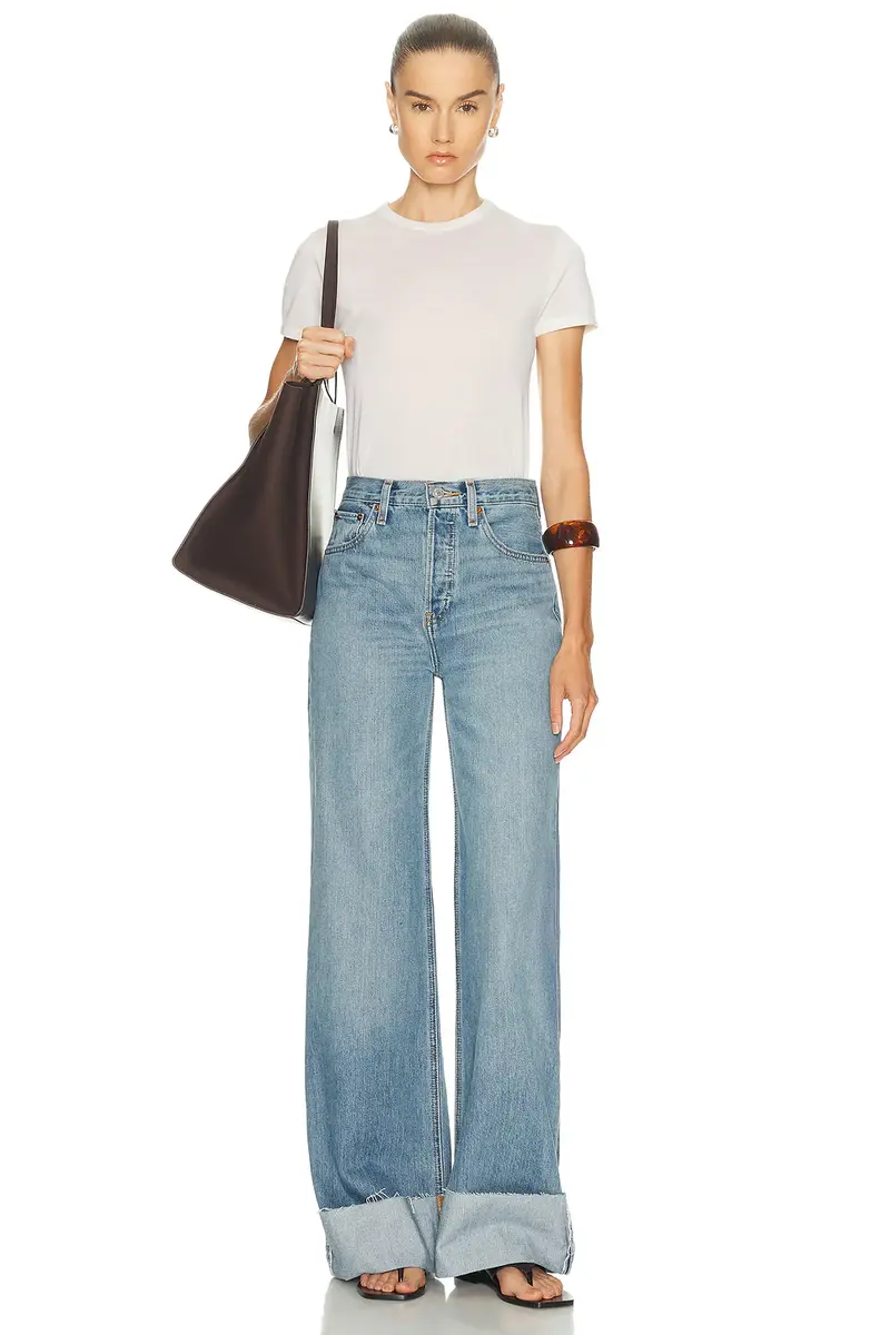 RE/DONE High Rise Wide Leg Cuff Jeans | Thumbnail 7 RE/DONE High Rise Wide Leg Cuff Jeans | Thumbnail 7