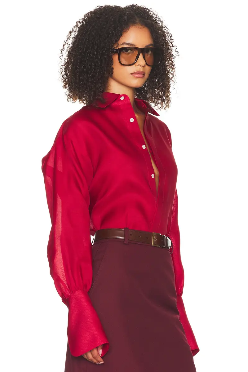 Helsa The Silk Gazar Shirt | Thumbnail 2 Helsa The Silk Gazar Shirt | Thumbnail 2