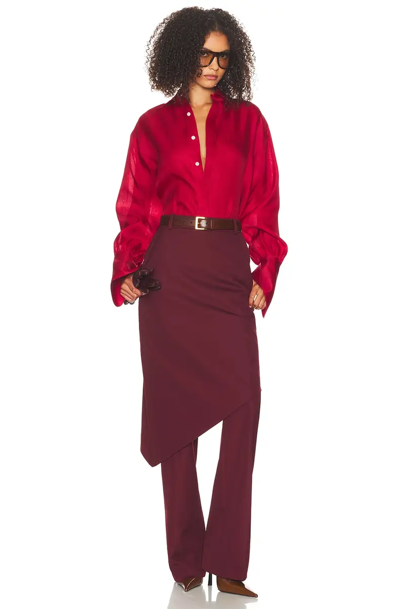 Helsa The Silk Gazar Shirt | Thumbnail 4 Helsa The Silk Gazar Shirt | Thumbnail 4