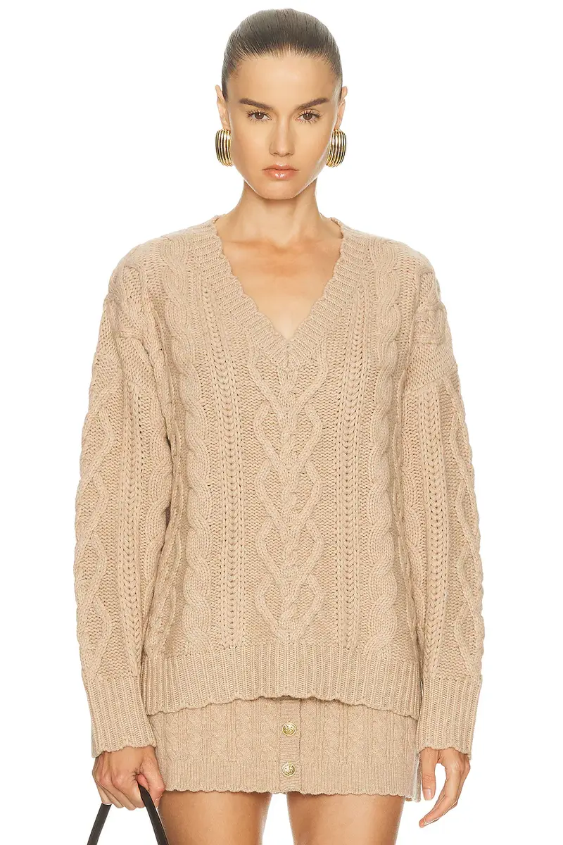 LoveShackFancy Croisette Pullover Sweater