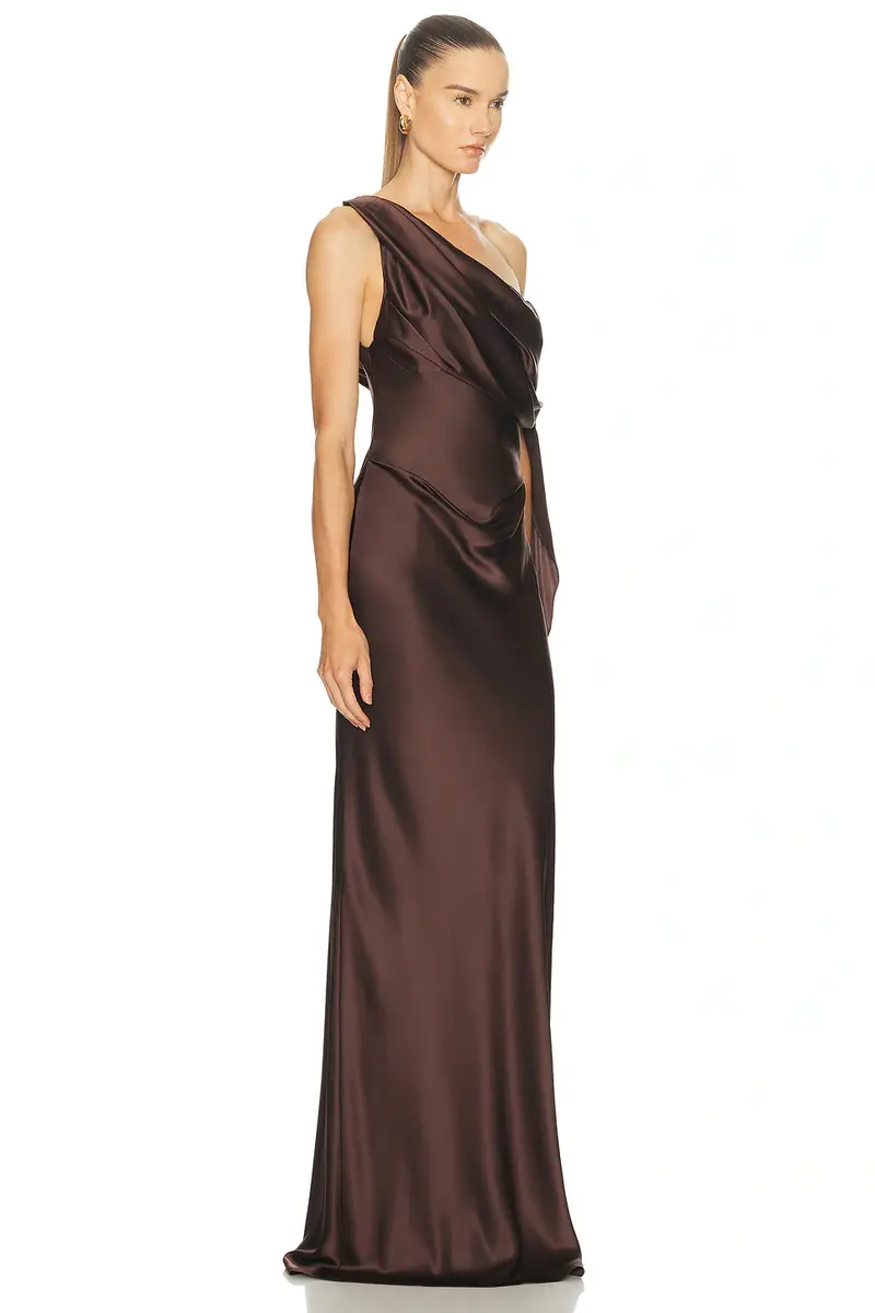 The Sei Asymmetrical Drape Gown With Tie | Thumbnail 2 The Sei Asymmetrical Drape Gown With Tie | Thumbnail 2