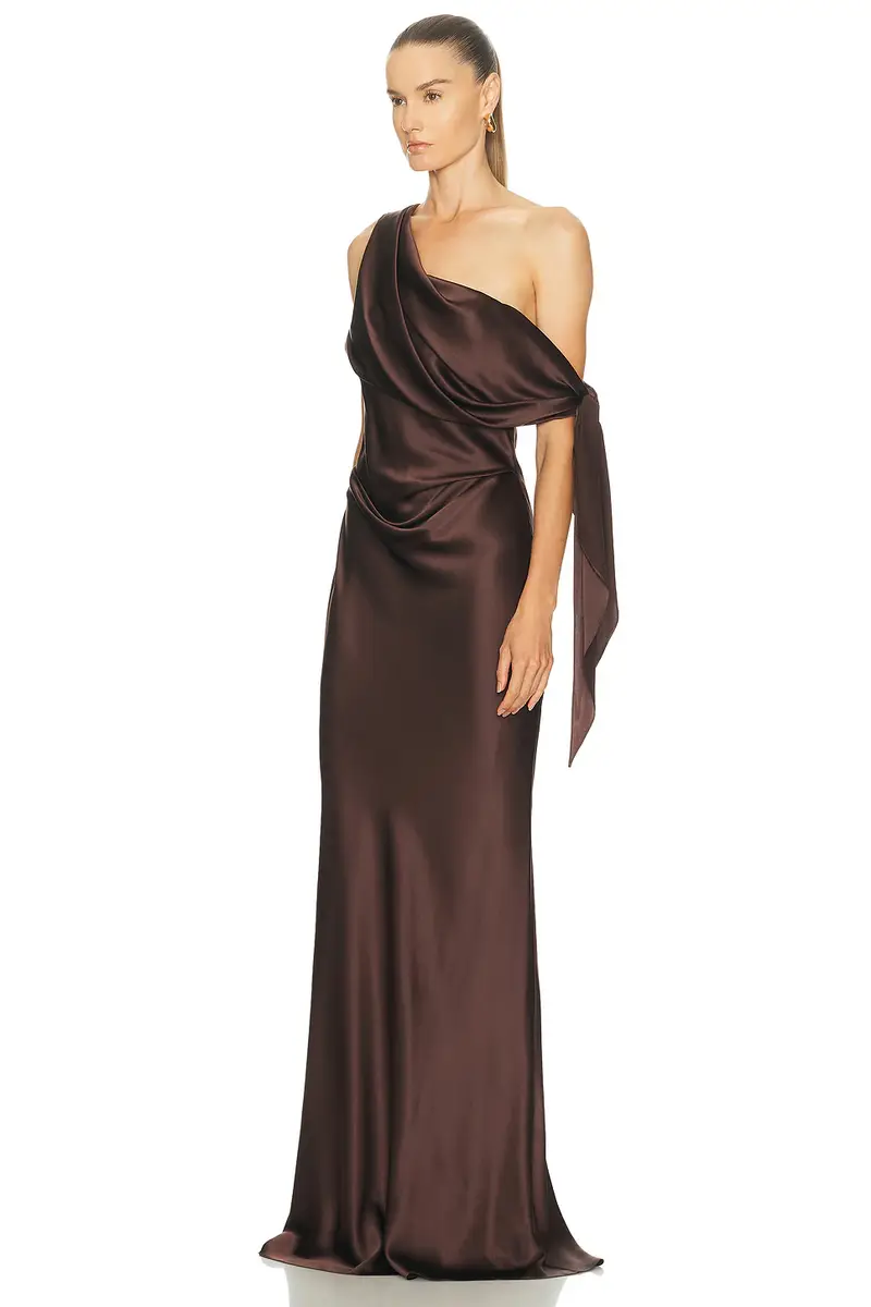 The Sei Asymmetrical Drape Gown With Tie | Thumbnail 3 The Sei Asymmetrical Drape Gown With Tie | Thumbnail 3