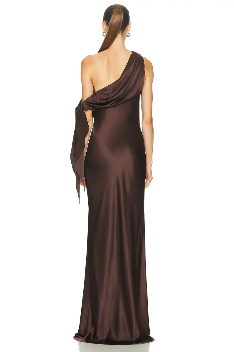 The Sei Asymmetrical Drape Gown With Tie | Thumbnail 4 The Sei Asymmetrical Drape Gown With Tie | Thumbnail 4