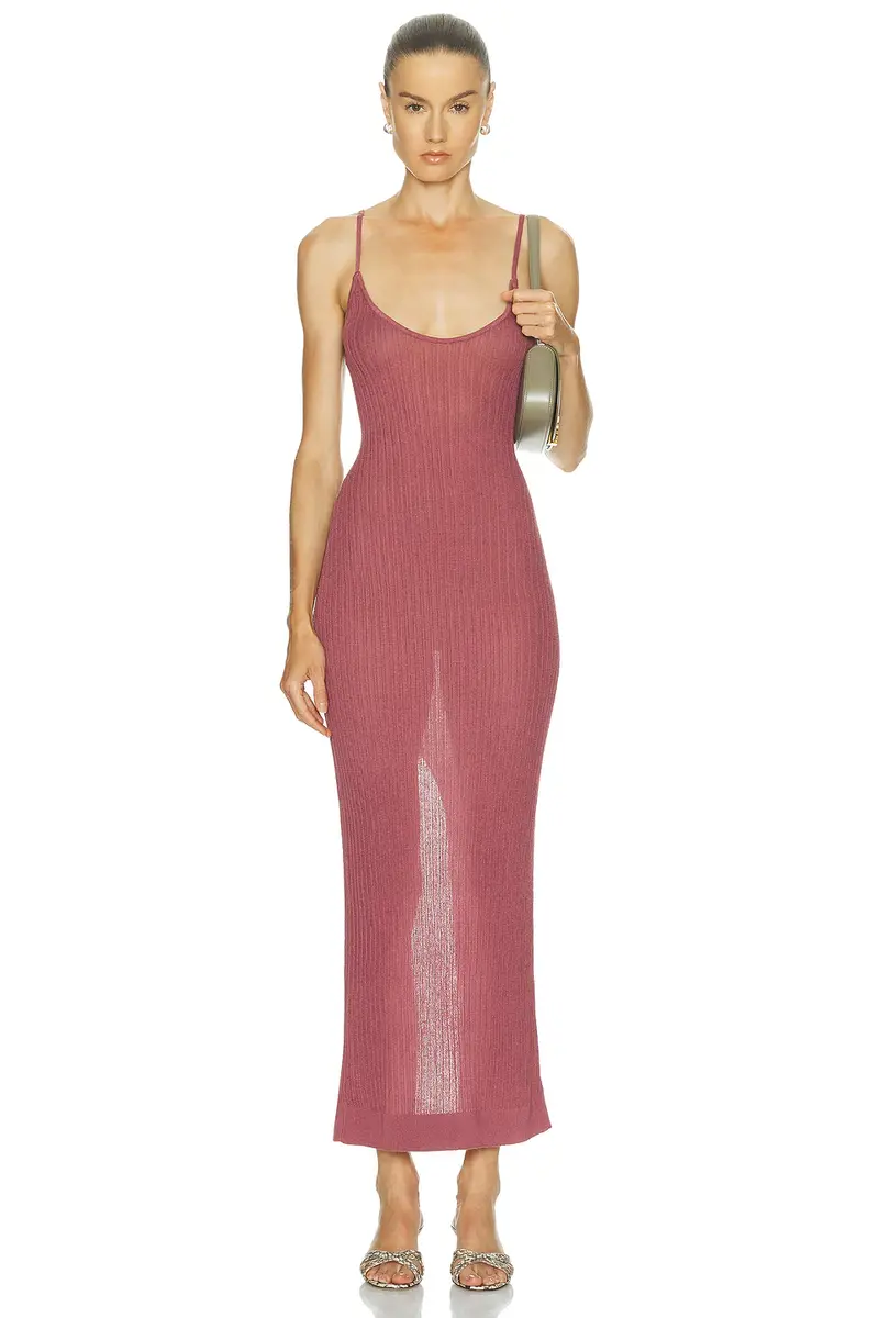 Skims Sheer Knit Midi Dress | Image 1 Skims Sheer Knit Midi Dress | Image 1