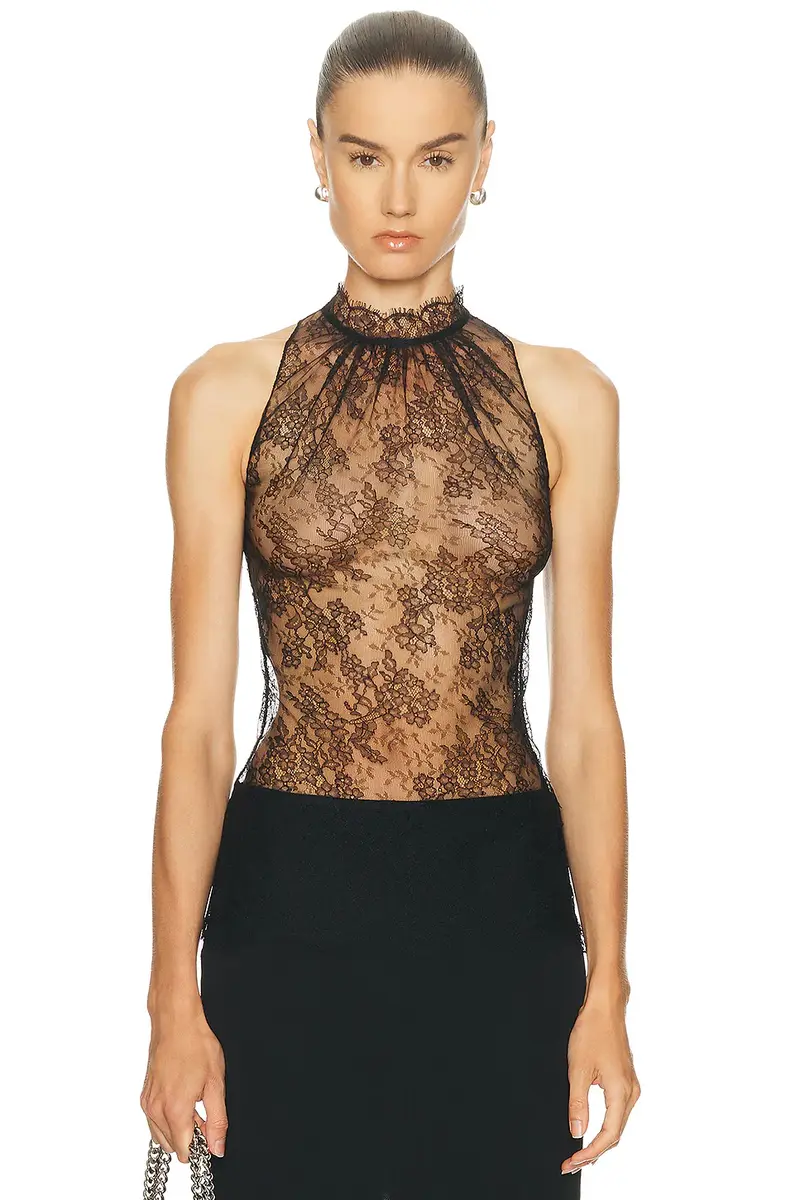 Alexander McQueen Halter Lace Top
