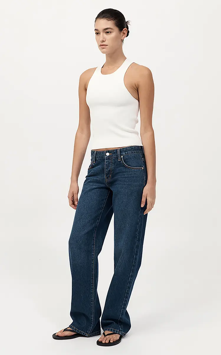 St. Agni Sculpted Knit Tank Top - Off-White | Thumbnail 2
