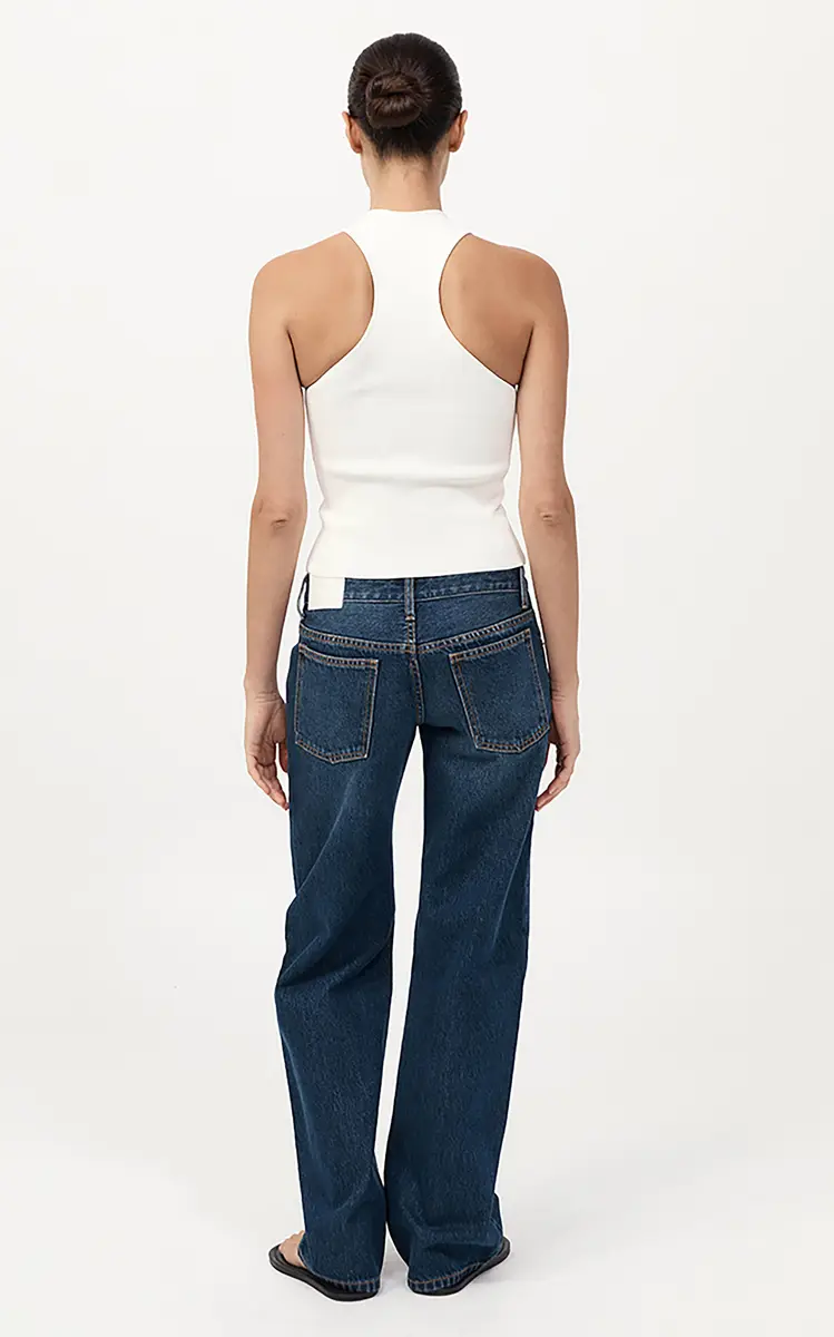 St. Agni Sculpted Knit Tank Top - Off-White | Thumbnail 3