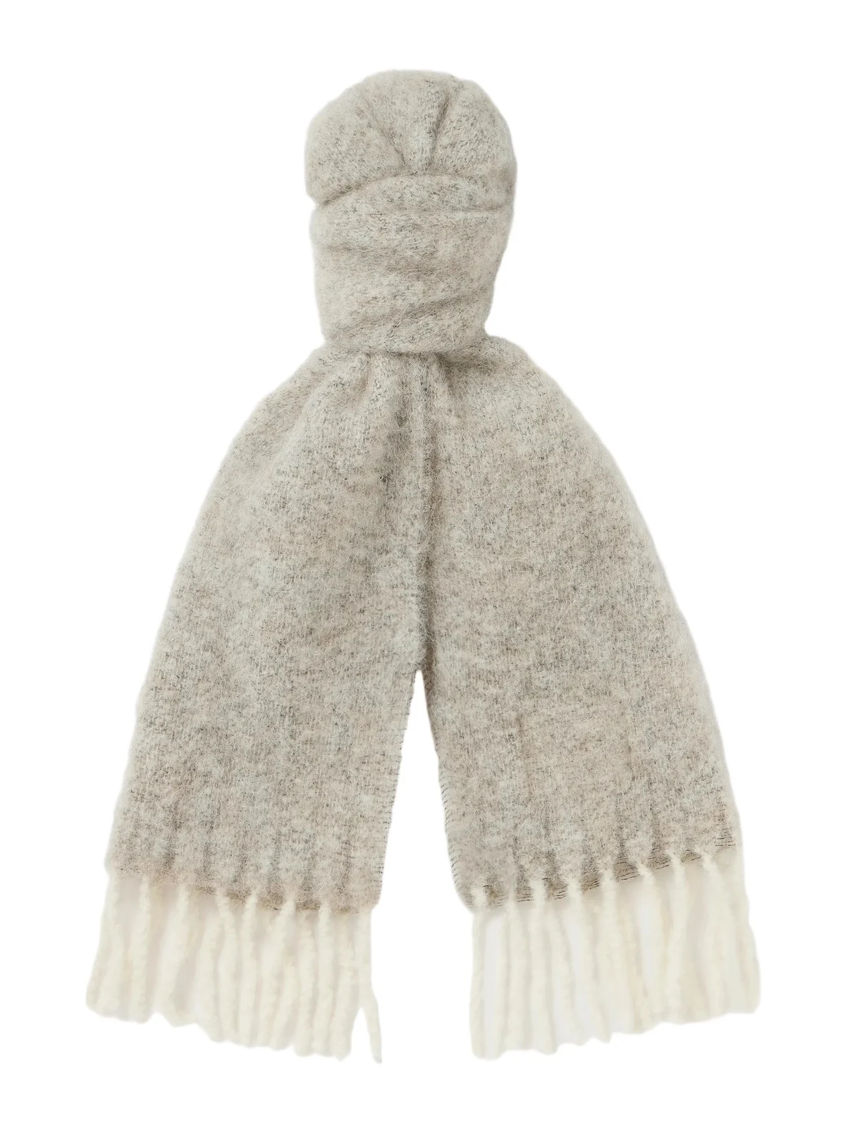 Fringed Wool-Blend Scarf - Men