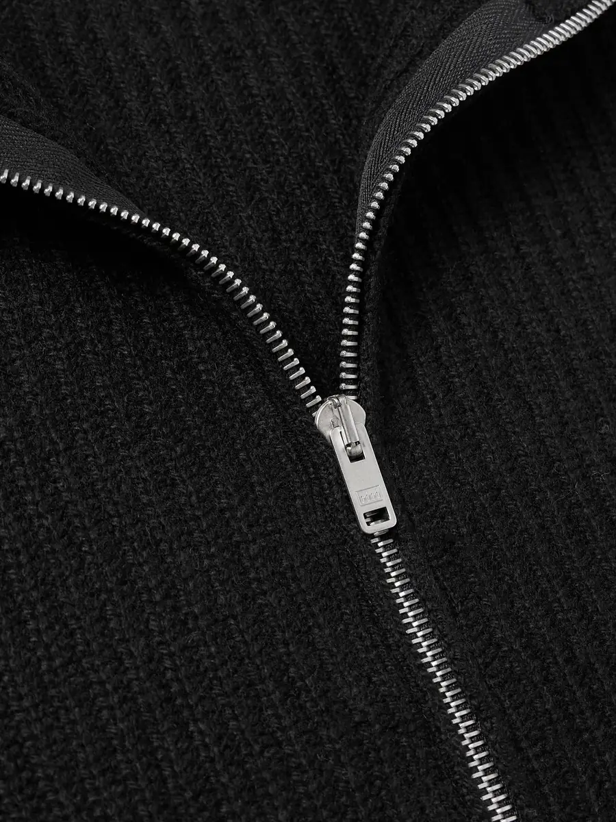 John Smedley Mallam Ribbed Recycled-Cashmere and Merino Wool-Blend Zip-Up Cardigan - Men | Thumbnail 4