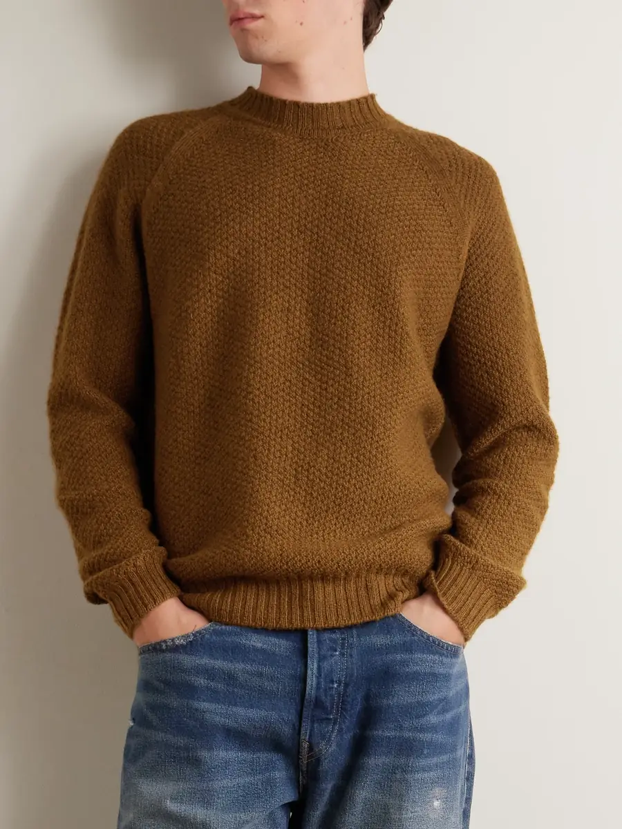 John Smedley Textured-Knit Wool Sweater - Men | Thumbnail 3 John Smedley Textured-Knit Wool Sweater - Men | Thumbnail 3