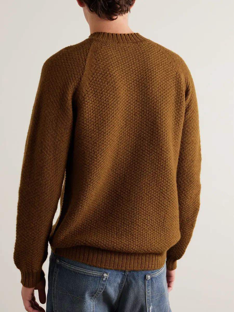 John Smedley Textured-Knit Wool Sweater - Men | Thumbnail 4 John Smedley Textured-Knit Wool Sweater - Men | Thumbnail 4