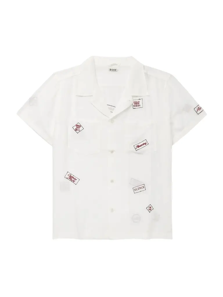 BODE On Air Convertible-Collar Embroidered Cotton and Silk-Blend Voile Shirt - Men | Image 1 BODE On Air Convertible-Collar Embroidered Cotton and Silk-Blend Voile Shirt - Men | Image 1