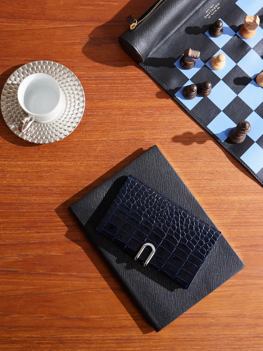 Smythson Panama Mara Croc-Effect Leather Diary - Men | Thumbnail 2
